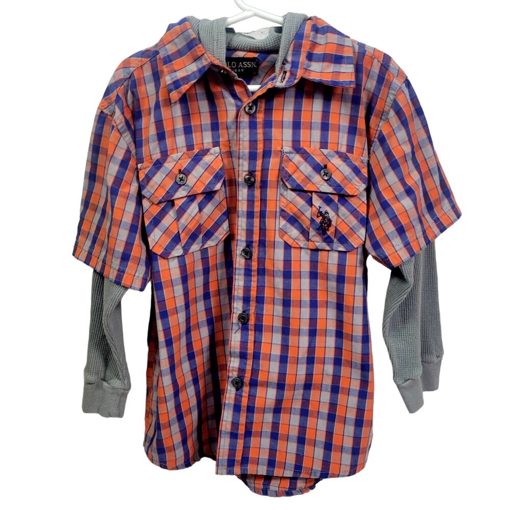 Boy's US Polo Association Long‎ Sleeve Shirt Hoodie Size 5/6